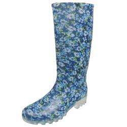 Adi Designs Womens Floral Print Rain Boots  