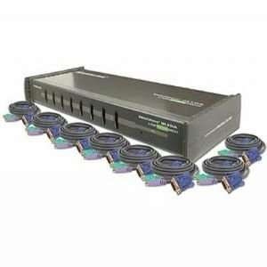  8 port KVM Kit w. Cables Electronics