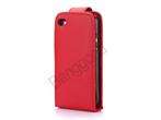   Flip Leather Case w/ Plastic Shell for Apple iPod Touch 4, Red
