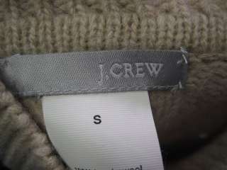 CREW Beige Cable Knit Mock Turtleneck Sweater Size S  