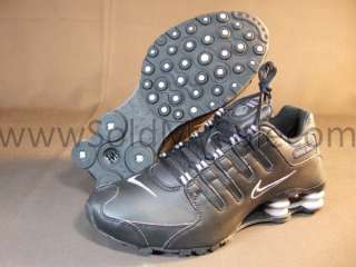 Nike Shox NZ Black Grey Leather Womens 314561 015 Turbo R4 New Sz 7.5 