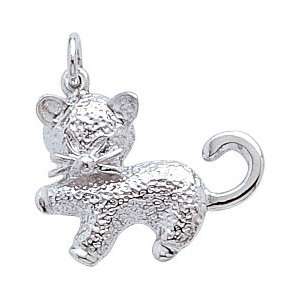  Rembrandt Charms Cat Charm, Sterling Silver Jewelry