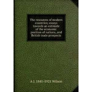 The resources of modern countries; essays towards an estimate of the 