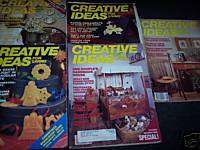 LOT OF 5 CREATIVE IDEAS MAGAZINE FOR LIVING 80S  