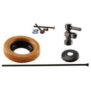   IPS Lever Handle Angle Stop Toilet Installation Kit, Oil Rubbed Bronze
