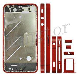 PH MH IP 034RD Metal Middle Board Plate Bezel Frame Red For iPhone 4G 