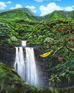 Hana Maui Hawaii Makahiku Waterfall Hawaiian Falls Tropical Oheo Gulch 