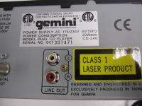 Gemini CD 240 Professional Anti Shock Dual CD Player W/ Digital Output 
