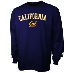 Cal Golden Bears Navy Blue Arch Logo Long Sleeve T shirt 