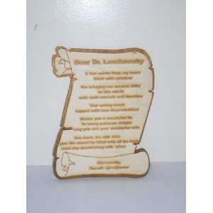  Scroll Shape Plaque