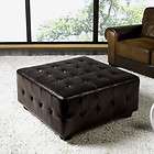Modern Leather ESPRESSO Ottoman Cocktail Table New