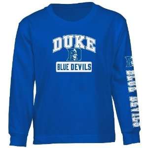 Duke Blue Devils Team Name & Logo Long Sleeve T shirt  