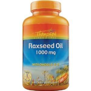  Thompson Flax Oil 1,000 mg 100 softgels Health & Personal 
