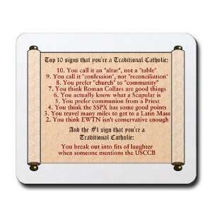  10 Reasons Traditionalist Religion Mousepad by  