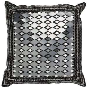  Zodax 12 Inch Square Diamonds Embroidered Cushion