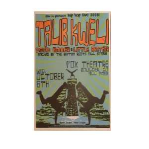 Talib Kweli Handbill Poster Cartweel Temple Cool Design
