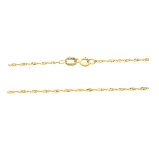 14KT YELLOW GOLD   16 1.2 MM. SINGAPORE NECKLACE CHAIN  
