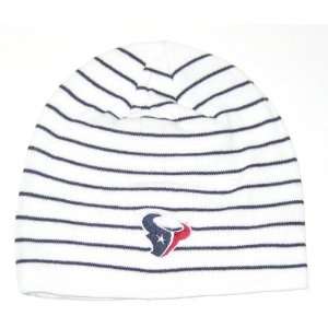  Houston Texans NFL Reebok White & Navy Multi Stripe Cuffless Beanie 