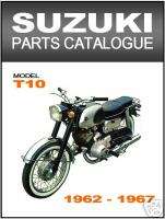 SUZUKI Parts Manual T10 Colleda 1962 to 1967 Catalog  