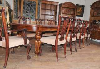   Dining Table Set Chippendale Chairs Set Suite Mahogany  