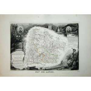   1845 Atlas National France Maps Des Landes Dax Marsan