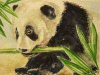 Panda bear animal wildlife print of painting  