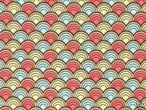 Salmon Blue Clam Shell Quilting Fabric by Yard #1257  