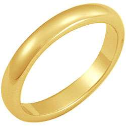 14k Gold Overlay Terete Tapered Band (3 mm)  