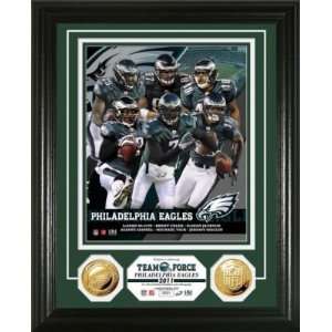  Philadelphia Eagles Team Force 24KT Gold Coin Photo Mint 
