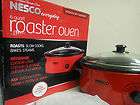 Nesco 4816 12G 6 Quart Roaster Oven with Glass Lid, Porcelain Red