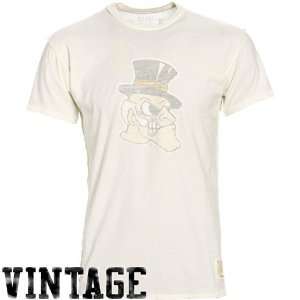   Cream Mirrored Inside Out Vintage T shirt (Small)