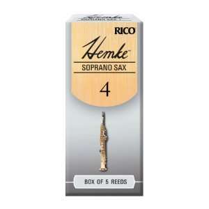  Hemke Soprano Sax Reeds, Strength 4.0, 5 pack Musical 