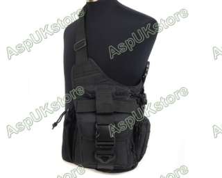 600D Tactical Shoulder Backpack Bag Pouch V/B Black AG  