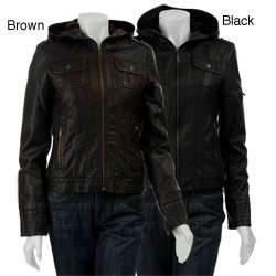 Miss Sixty Womens Zip front Faux Leather Jacket  