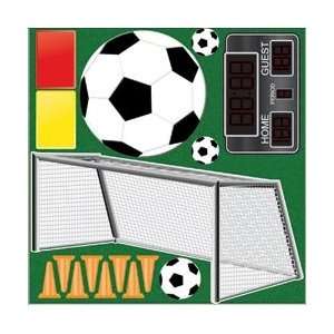  Real Sports Cardstock Stickers 12X12 Sheet Soccer RS ST12 112 
