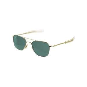   Original Pilot Sunglasses Gold 55mm Green Lens 