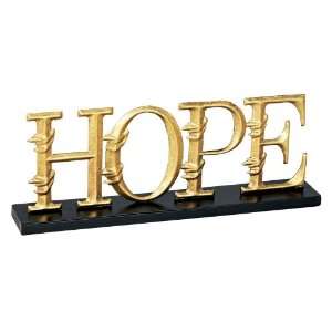  Metal Gold Finish Hope Tabletop Accent Sign