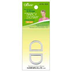 Clover Nancy Zieman 3/4 inch Glossy Nickel D rings Bag Hardware 