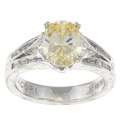 Tacori IV Sterling Silver Yellow and Clear Cubic Zirconia Ring