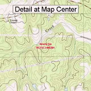 USGS Topographic Quadrangle Map   Ninety Six, South Carolina (Folded 