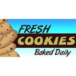  3x6 Vinyl Banner   Fresh Cookies Daily 