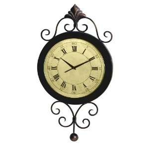    Antique Face Curled Tracery Iron Wall Clock