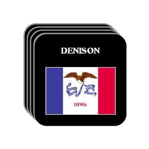  US State Flag   DENISON, Iowa (IA) Set of 4 Mini Mousepad 