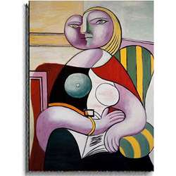 Pablo Picasso Lecture, Woman Reading Canvas Art  