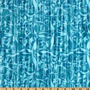  44 Wide Surf City Ethnic Texture Light Blue Fabric By 