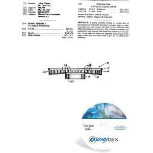  NEW Patent CD for SPRING ASSEMBLY 