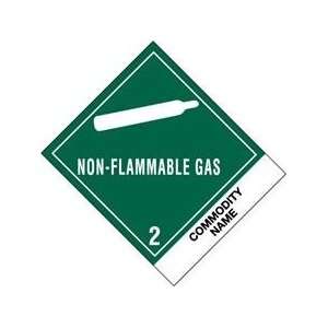  4 x 4 3/4 Non Flammable Gas   Compressed Gases, N.O.S 