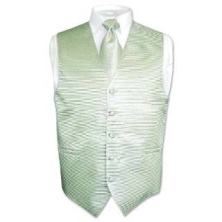  Classy Mens Mint Green Solid Vest, Tie and Hanky 3 Piece 