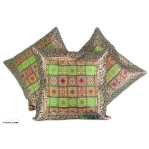  Silk cushion covers, Red Confession (set of 3)