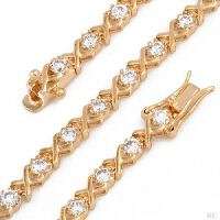   TENNIS BRACELET 14K/925 Yellow Gold plated / 925 Sterling Silver